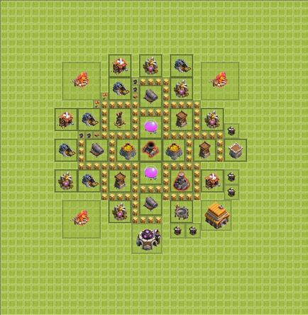 Кращі розстановки бази clash of clans тх 5, ратуша рівень 5