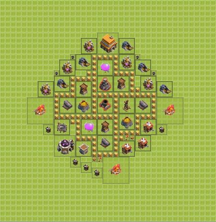 Кращі розстановки бази clash of clans тх 5, ратуша рівень 5