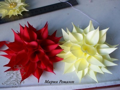 Майстер-класи зі створення квітів з вузького репсу - ярмарок майстрів - ручна робота, handmade