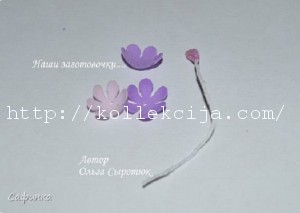 Мініатюрні квіти з фоамірана