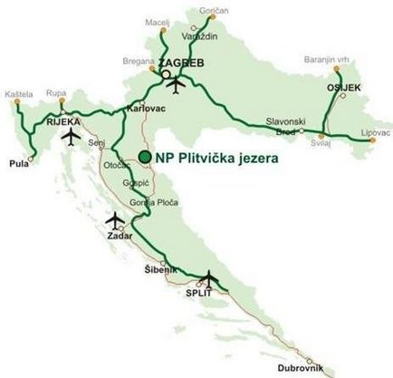 Nemzeti Park Horvátország - Plitvicei-tavak