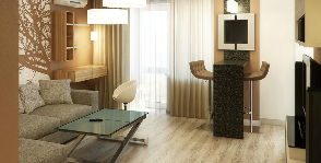 Interior interior 3D pentru un apartament studio cu 2 camere