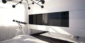 Оригінальний інтер'єр 3d для 2-кімнатної квартири-студії