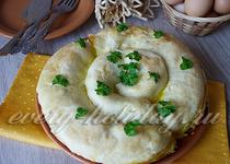 Placinta osetiană cu brânză și cartofi, rețetă