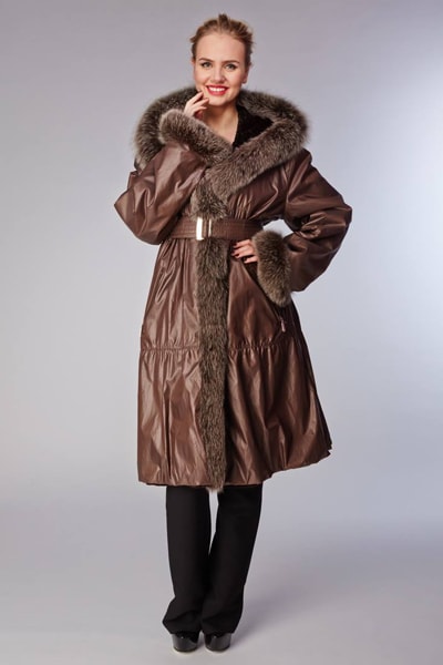 Coat cu blana de nurca, vulpe, vulpe si iepure in magazin online