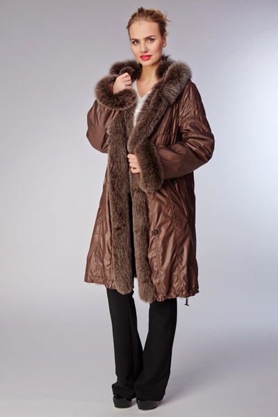 Coat cu blana de nurca, vulpe, vulpe si iepure in magazin online