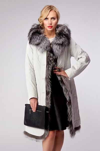 Coat cu blana de nurca, vulpe, vulpe si iepure in magazin online