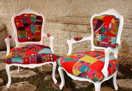 Patchwork în interiorul stilului de mozaic