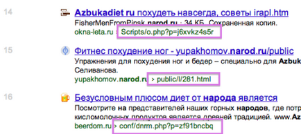 Exemple de uși sub Yandex pe tema dietelor