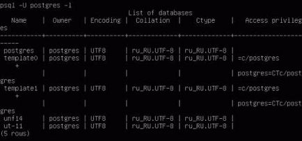 Copierea de rezervă a bazelor de date postgresql