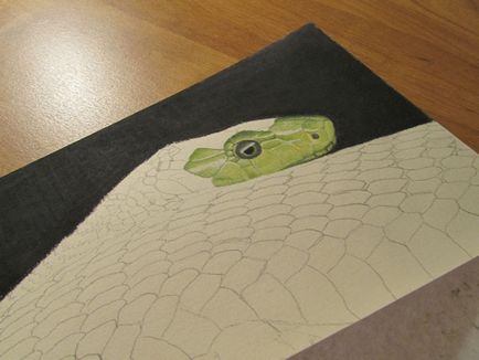 Rajz pasztell kígyó - Fair Masters - kézzel készített, kézzel készített