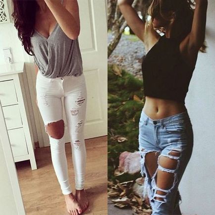 Рвані жіночі джинси на 2017 рік на фото, як зробити в домашніх умовах своїми руками