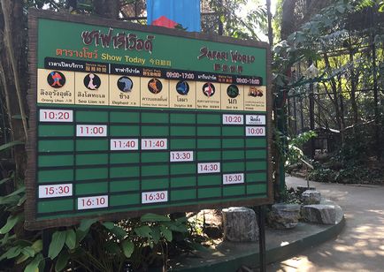 Parcul Safari din Bangkok - lumea safari - grădina zoologică de contact