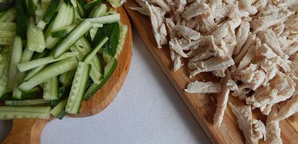 Saláta - egy fészek a fa nyírfajd - lépésről lépésre recept fotók