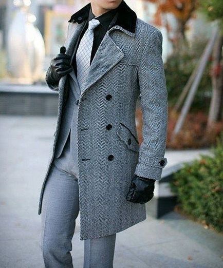Abból, amit viselni kabát férfi elegáns képeket a holtszezon
