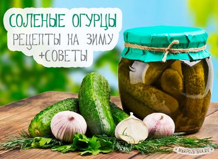 Солоні огірки рецепти на зиму