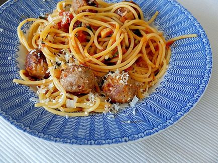 Спагеті з фрикадельками, рецепт приготування