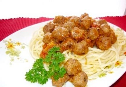 Спагеті з фрикадельками рецепт з фото