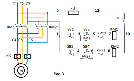 Schemă de conectare a unui motor asincron printr-un starter, un electrician pentru începători