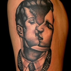 Татуювання поцілунок - значення, ескізи тату і фото