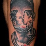 Татуювання у вигляді поцілунку значення, фото і кращі ескізи