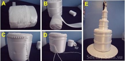 Tort de prosoape cu propriile mâini tort de nunta, DIY