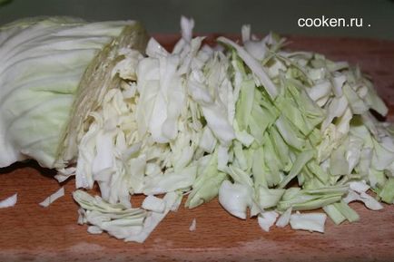Тушкована капуста з м'ясом свинини і помідорами - рецепт з фото