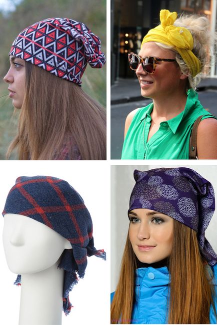 Învățând să cravată o bandanna pe cap, gât, coapse, modă lucioasă