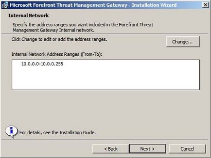 Instalarea gateway-ului de gestionare a amenințărilor în prim plan (front-end tmg) beta 1