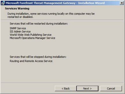 Instalarea gateway-ului de gestionare a amenințărilor în prim plan (front-end tmg) beta 1