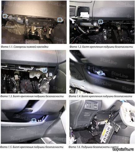 Instalarea sistemului de alarmă toyota corolla 150 restyling, puncte de conectare Toyota Corolla 150