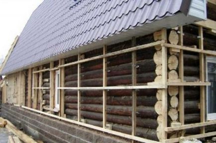 Izolarea termică a pereților casei de lemn din exterior cu vată minerală prin mâinile proprii