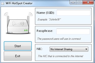 Wi-fi hotspot creator - program pentru crearea unui punct de acces