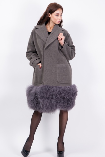 Зимові жіночі пальта з драпу з хутром модні фасони верхнього одягу для жінок