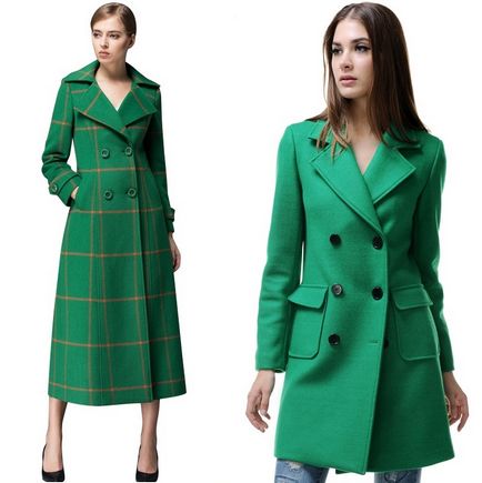 100 Photo Coats 2017 mit vegyek női zöld kabátot, kézitáska és kiegészítők, valamint a kupak