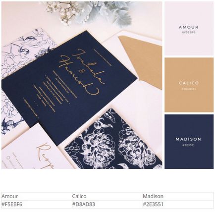 25 Scheme color pentru invitatii de nunta