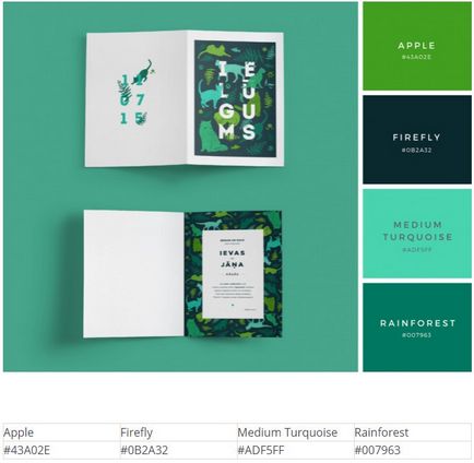 25 Scheme color pentru invitatii de nunta