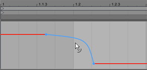 Ableton trage automat și editează automatizarea