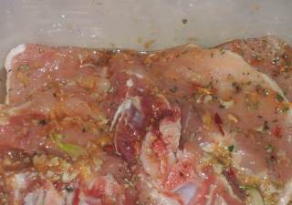 Carne de porc Entrecote în cuptor - rețetă cu fotografie