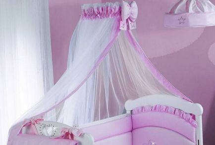 Балдахін на дитяче ліжечко поради щодо вибору тканини, конструкції, як зшити і повісити