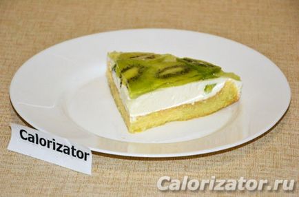 Biscuiti tort cu kiwi - cum să gătească, o rețetă cu fotografii pe trepte, conținut caloric