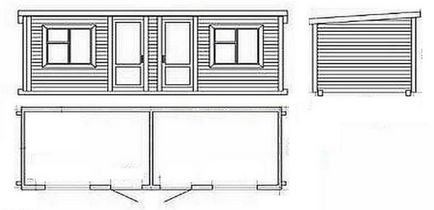 Cladiri module pentru cabane de vara cu doua camere cu toaleta si dus