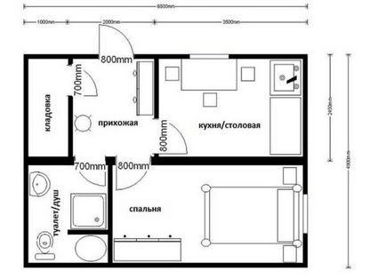 Modul kétszobás házak WC és zuhanyzó tervezés, építés