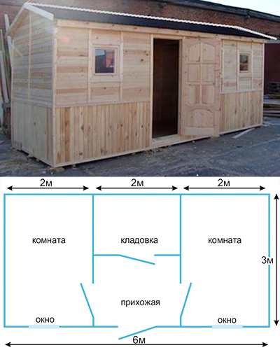 Cladiri module pentru cabane de vara cu doua camere cu toaleta si dus