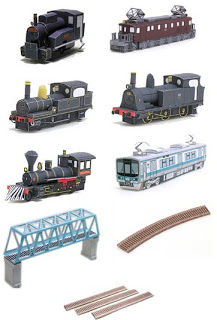 Model de hârtie sau modele de modele de hârtie din carton pentru locomotive cu aburi