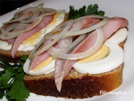 Бутерброди з оселедцем - фото-рецепти покрокового приготування