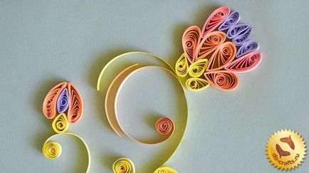 Comandă de flori quilling master clasa cu mâinile proprii cu fotografie