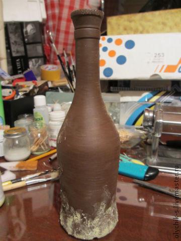 Декор пляшки в стилі з дна морського - ярмарок майстрів - ручна робота, handmade