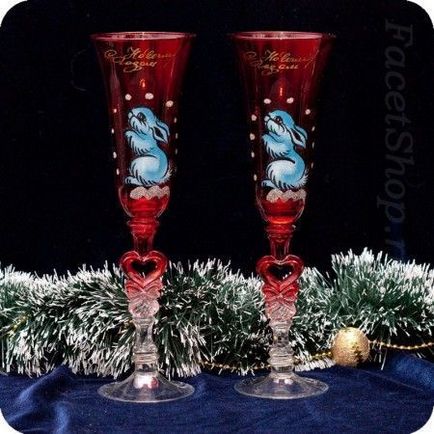 Karácsonyi dekoráció szemüveg kezével fotó