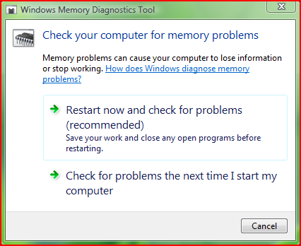 Diagnosztizálása memória problémák a Windows Vista